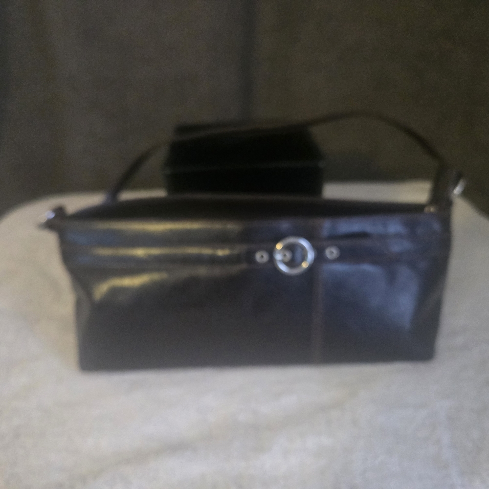 Avon Black Shoulder Bag with Silver Accent
